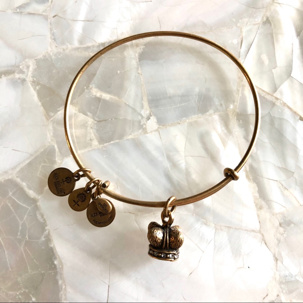 Alex and Ani Gold Crown Bracelet